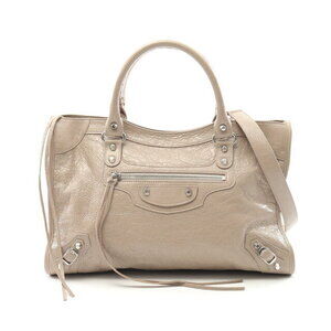 Balenciaga City Handbag Leather Beige